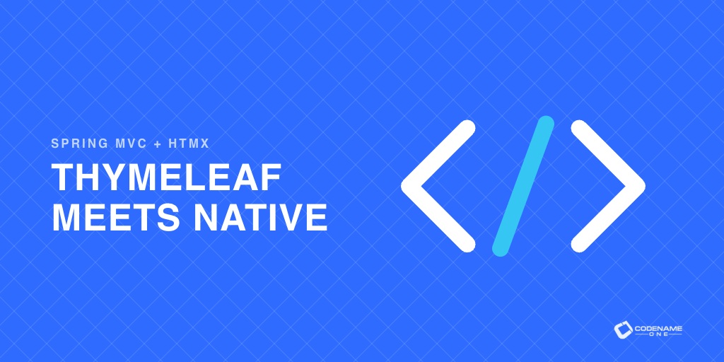 Thymeleaf-style templates and Spring MVC controllers in a native Java backend