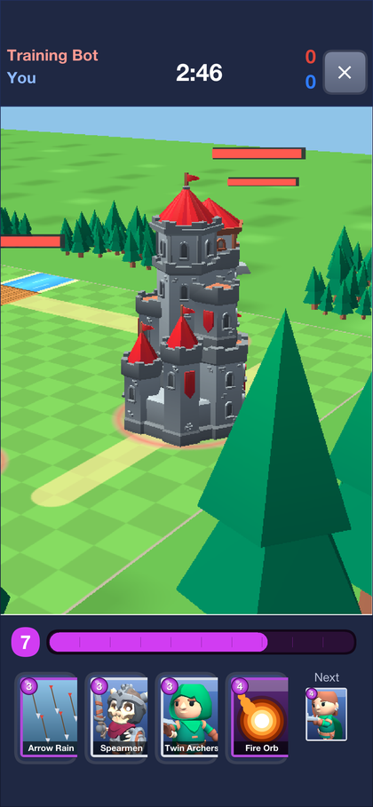 The camera’s final view, low beside the enemy castle
